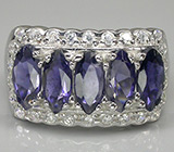 Кольцо из коллекции "Mia" с иолитами Серебро 925