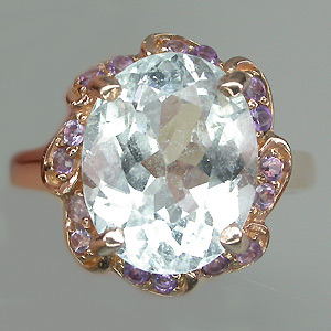 Кольцо из коллекции "Mia" с топазом и аметистами