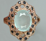 Кольцо из коллекции "Mia" с аквамарином и сапфирами Серебро 925