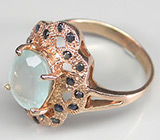 Кольцо из коллекции "Mia" с аквамарином и сапфирами Серебро 925