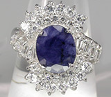 Кольцо с насыщенно-синим сапфиром Серебро 925