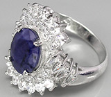 Кольцо с насыщенно-синим сапфиром Серебро 925