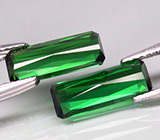 Пара зеленых турмалинов 3,23 карат 