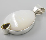 Кулон с перламутром и цитрином Серебро 925