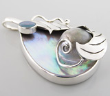 Кулон с перламутром и дублет опалом Серебро 925