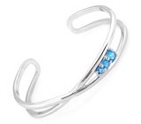 Браслет от Krementz с голубыми топазами Серебро 925