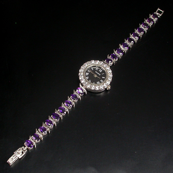 Часы на аметистовом браслете
