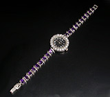 Часы на аметистовом браслете Серебро 925