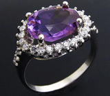 Элегантное кольцо с аметистом Серебро 925