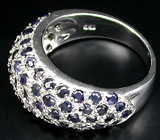 Кольцо с насыщенно-синими сапфирами Серебро 925