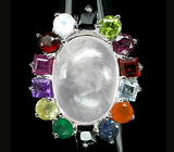 Праздничное кольцо с самоцветами Серебро 925