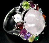 Праздничное кольцо с самоцветами Серебро 925