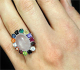 Праздничное кольцо с самоцветами Серебро 925