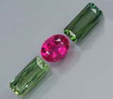 Специальный лот! Набор из трех турмалинов 2,84 карат + дизайн кольца 