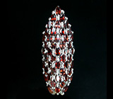 Роскошное крупное кольцо с гранатами Серебро 925