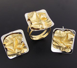 Комплект от "Quadri" из комбинированного золота Золото