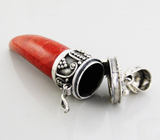 Кулон с кораллом Серебро 925