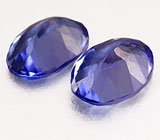 Пара танзанитов 1,45 карат 