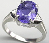 Изящное кольцо с иолитом Серебро 925