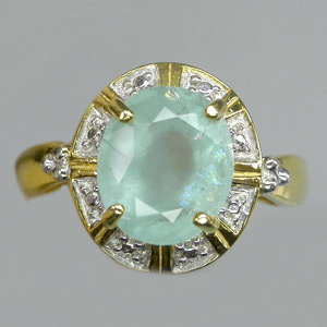 Кольцо из коллекции "Mia" с аквамарином