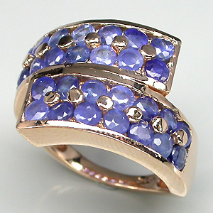 Замечательное кольцо из коллекции "Mia" с сапфирами