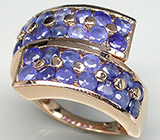 Замечательное кольцо из коллекции "Mia" с сапфирами Серебро 925