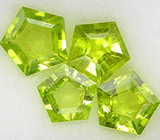 Набор из 4 перидотов 2,17 карат 