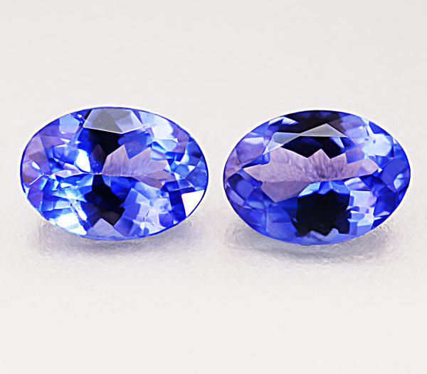 Пара танзанитов 1,58 карат