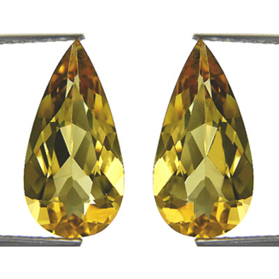 Пара гелиодоров 6,62 карат