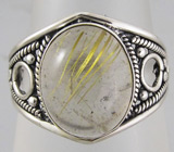 Кольцо с рутиловым кварцем Серебро 925