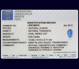 Чистейший полихромный танзанит 6,82 карат 