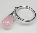 Элегантное кольцо с розовым кварцем Серебро 925