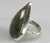 Стильное кольцо с лабрадоритом Серебро 925