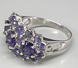 Изящное кольцо с иолитами Серебро 925