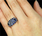 Изящное кольцо с иолитами Серебро 925