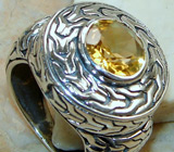 Перстень в древнеримском стиле c цитрином Серебро 925