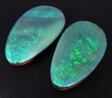 Пара крупных дублет опалов 27,88 карат 