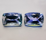 Пара полихромных танзанитов 5,31 карат 