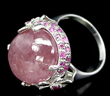 Замечательное кольцо с крупным сапфиром кабошоном Серебро 925