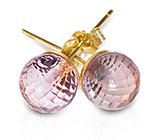 Пусеты с аметистами Золото