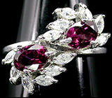 Прелестное кольцо с родолитами Серебро 925