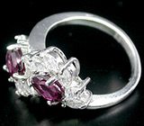 Прелестное кольцо с родолитами Серебро 925