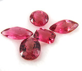 Набор из 5 рубеллитов турмалинов 3,63 карат 