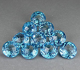 Набор из 10 топазов 23,03 карат 
