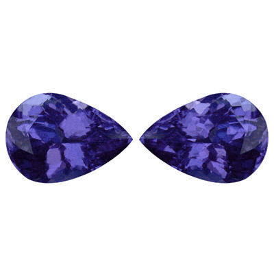 Пара танзанитов 2,58 карат