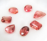 Набор из 7 красных турмалинов 5,9 карат 