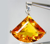 Коллекция "Perfection". Кулон с золотистым цитрином Серебро 925