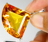 Коллекция "Perfection". Кулон с золотистым цитрином Серебро 925