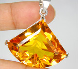 Коллекция "Perfection". Кулон с золотистым цитрином Серебро 925