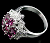 Кольцо с яркими родолитами Серебро 925